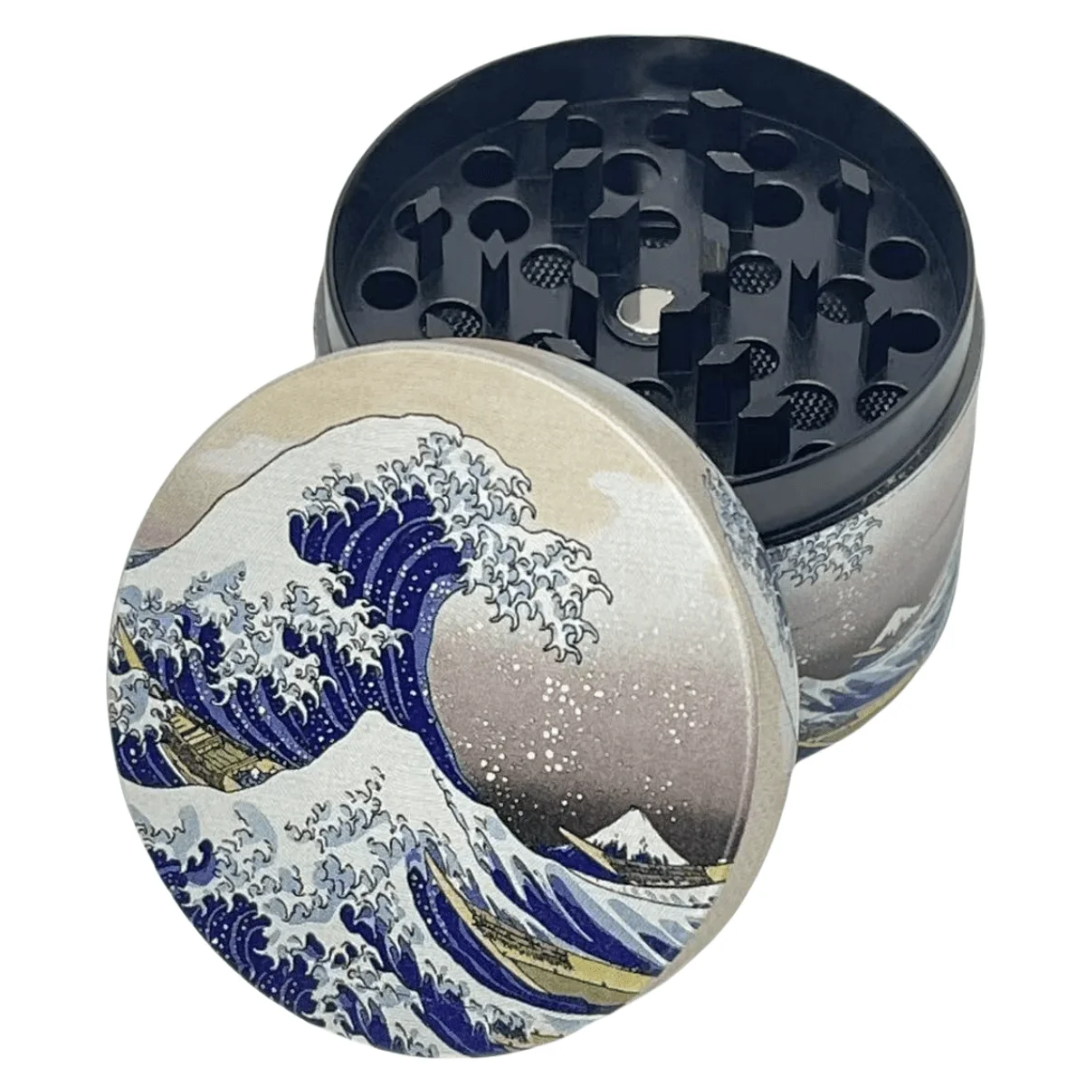 2inch Wave Herb Grinder Metal 4-Layers Manual Salt Spice Mill Pepper Mortar Grass Tobacco Grinder Cigarette Accessories