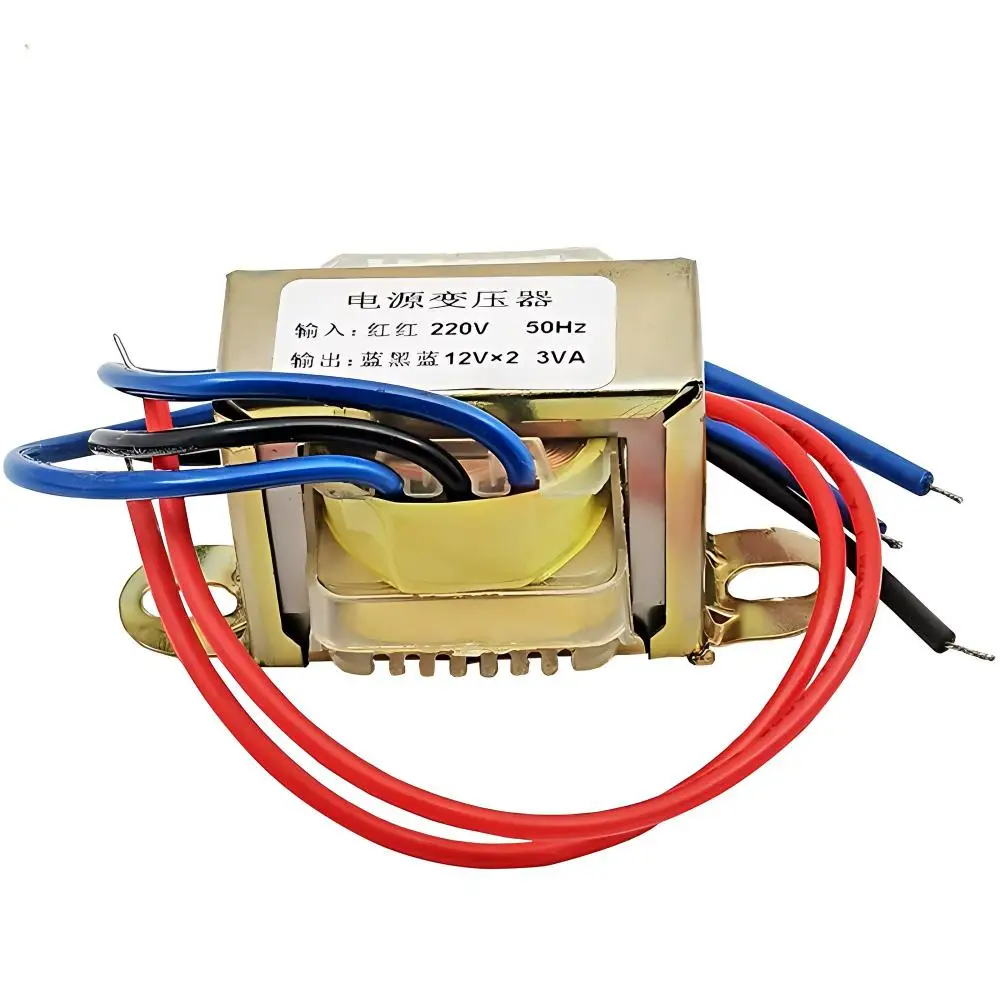 Dual 12V Power Transformer AC220 to 12V Output 3W Isolation Voltage Stabilizing Transformer Power Amplifier Speaker Power Supply