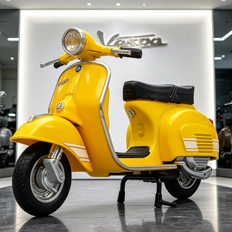 1/18 VESPA 200 Rally 1976 Motorcycle Model Toy Vehicle Collection Autobike Shork-Absorber Off Road Autocycle Toys Car