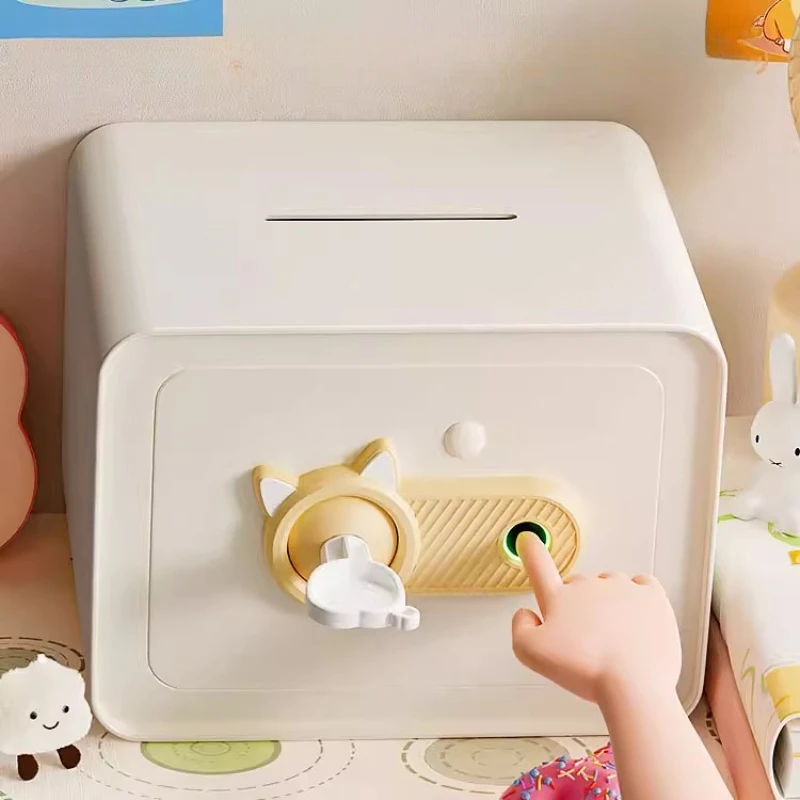 Japan imported children's piggy bank can be stored only in the fingerprint safe