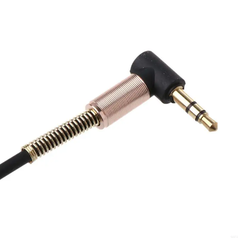 Q6PA 24 Dual 90 gradi Nylon da 3,5 mm a 3,5 mm Casto per cavi per cavi maschio Aux per tablet telefonico