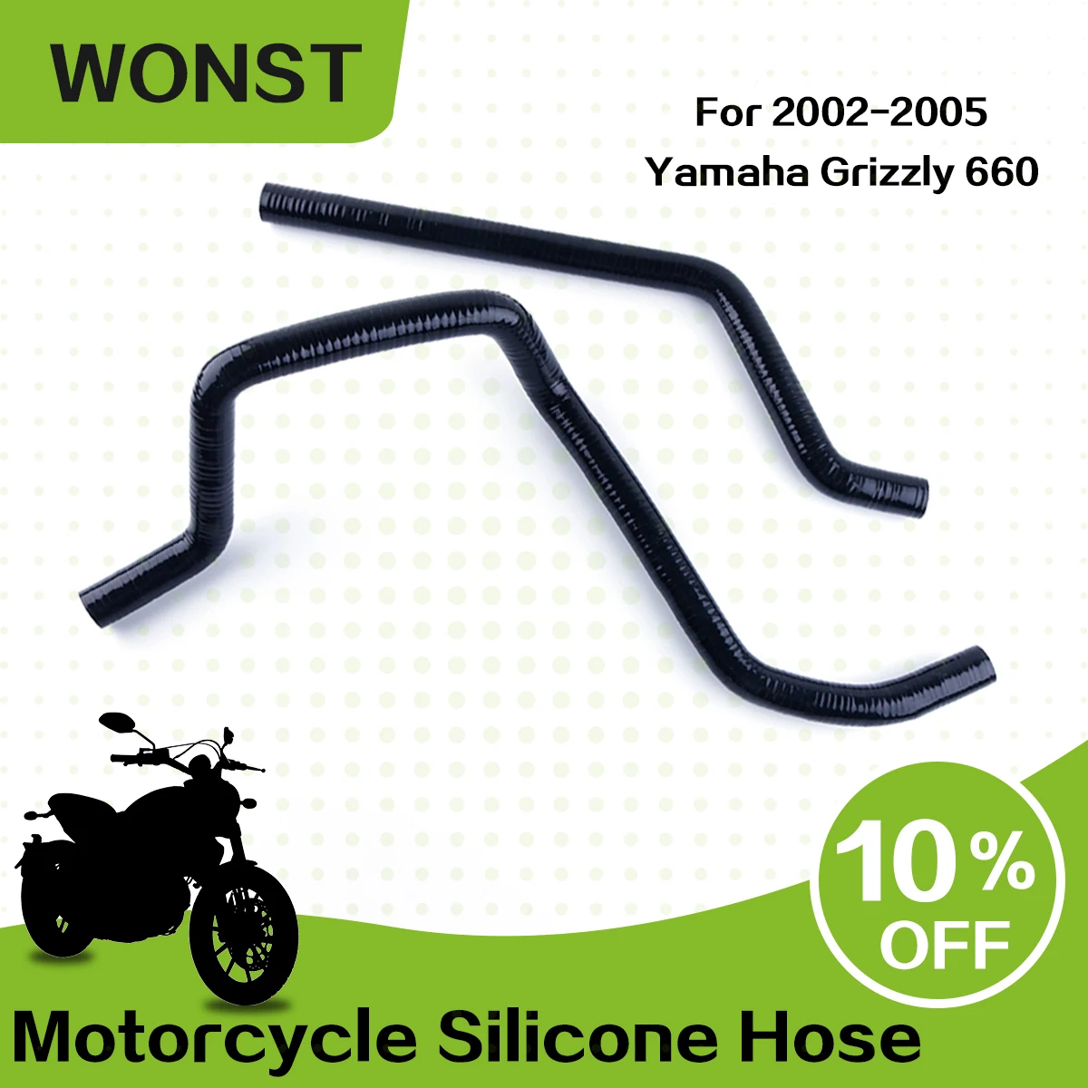 

For 2002 2003 2004 2005 Yamaha Grizzly 660 ATV Radiator Coolant Hoses Pipe Kit