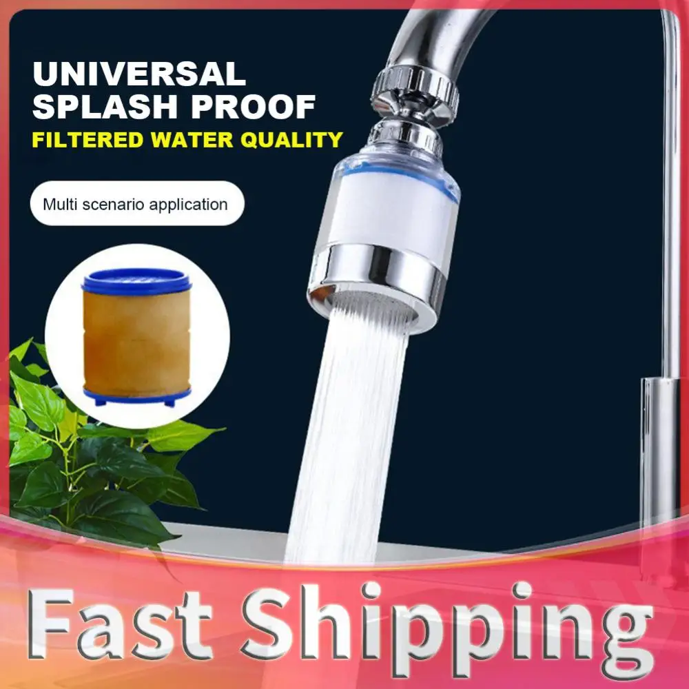 

360 Degree Rotating Splash Faucet Adapter for Household Kitchen Bathroom Water Saving Anti-splash Faucet Water Purifier