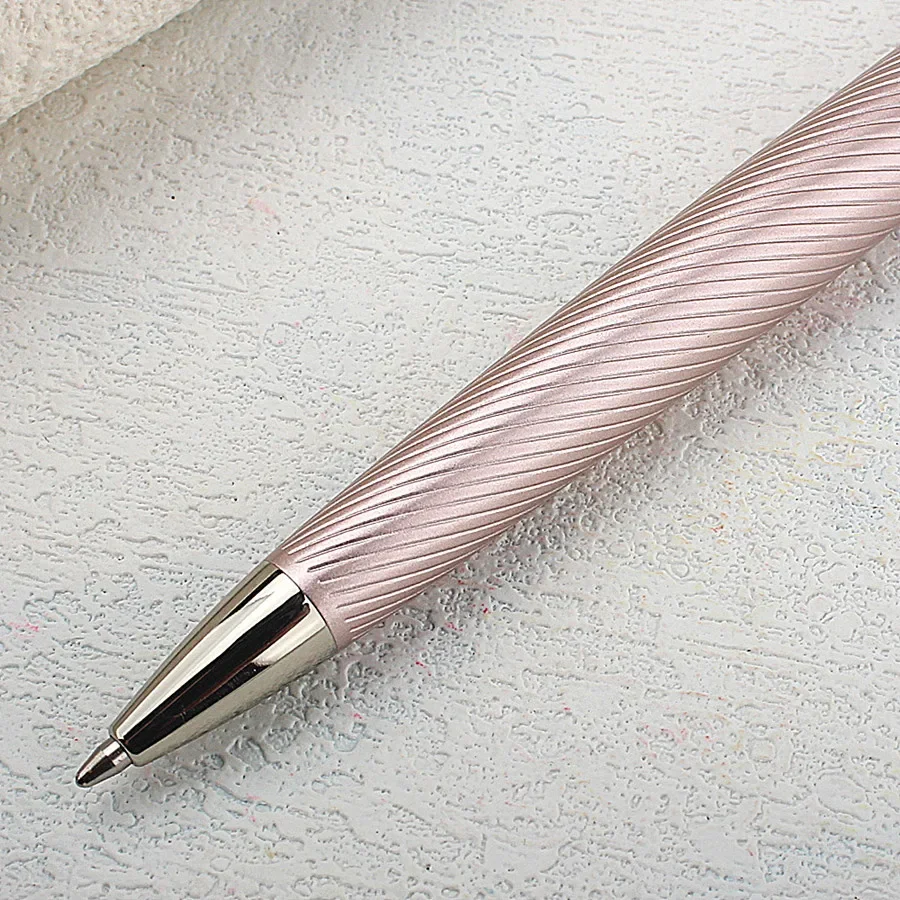 Luxury Curved Lines Ballpoint Pen Metal Ball Pens for School Vulpen Stationery Plume Penna Stilografica Vulpen Boligrafo 03732