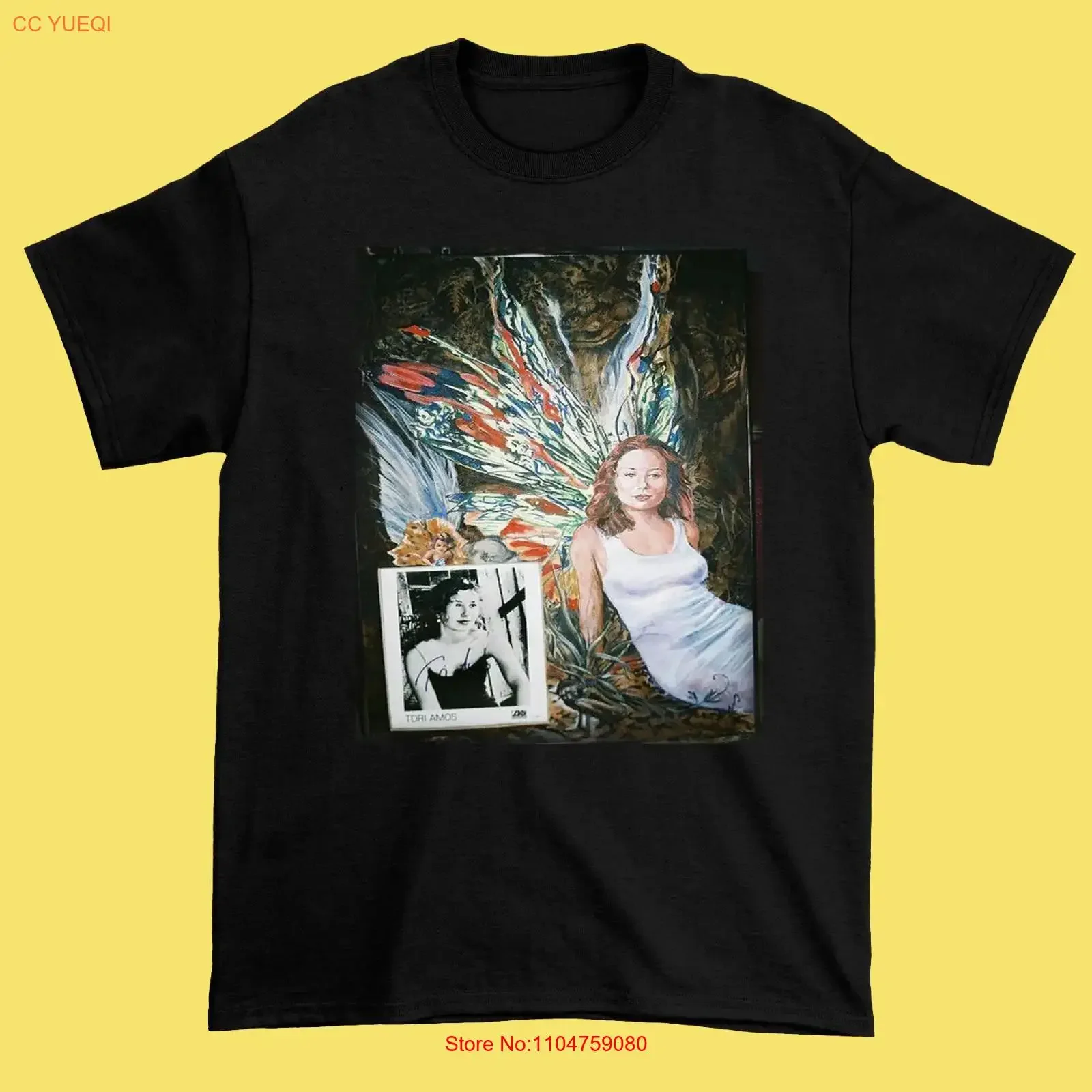 Camiseta negra de Tori Amos Singer Music para hombre, todas las tallas, C332, estilo vintage, lavada, streetwear, elástica, transpirable, suave y a la moda.