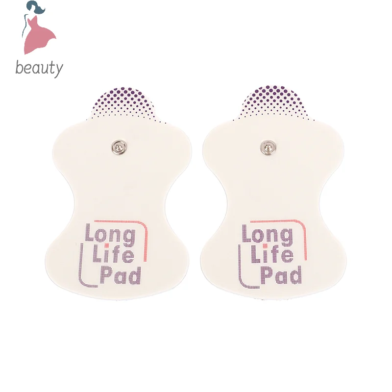 2PCS Long Life Pad Electrode Massage Pads Cable for Digital Tens Acupuncture Device Body Massager Therapy Machine