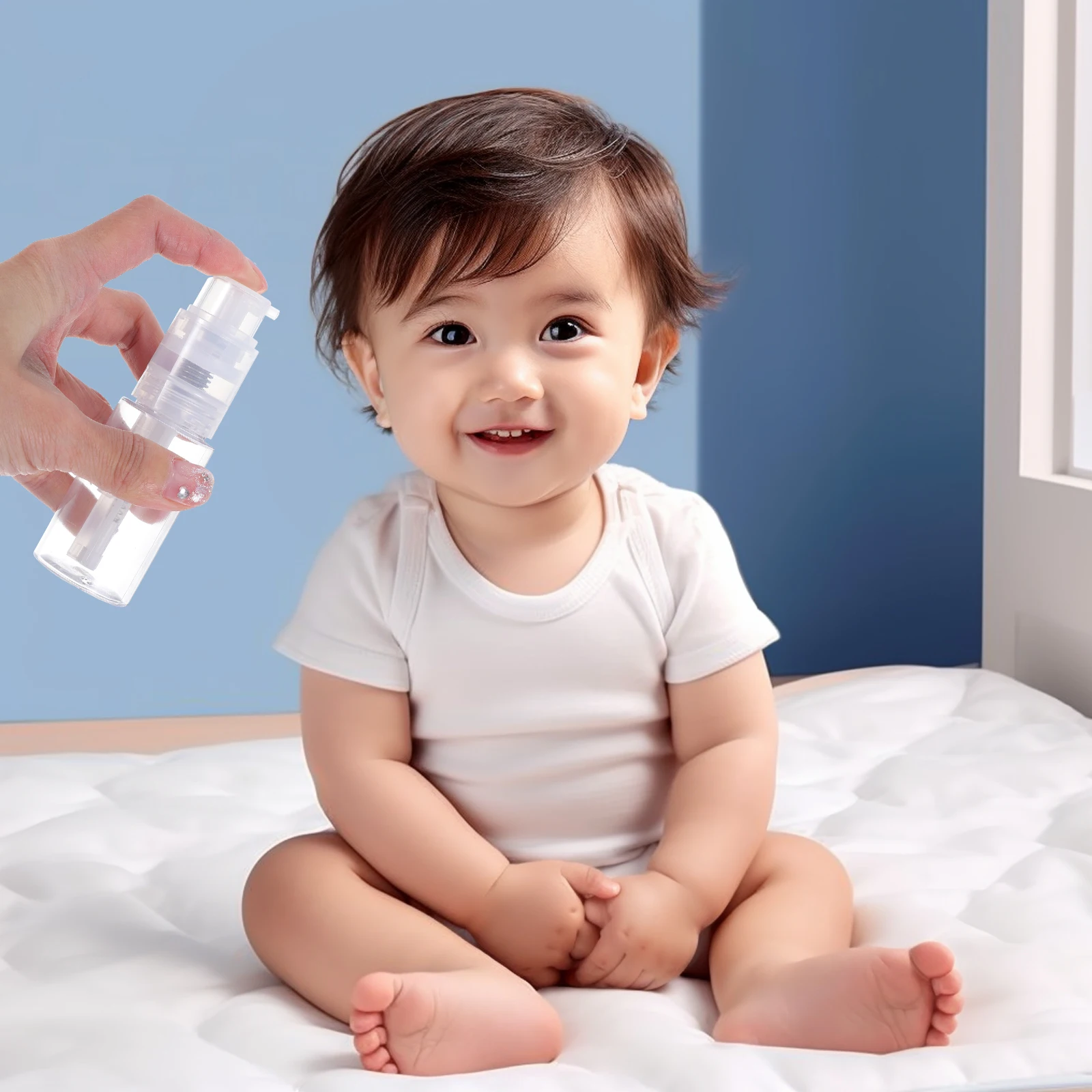 

Travel Talcum Powder Bottle Portable Lightweight Transparent 35Ml Powder Dispenser Storage Container Leak Proof