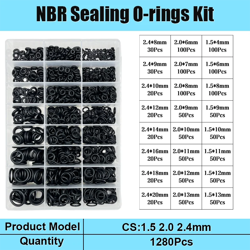 Nitril-O-Ring-Dichtungsscheibe Universelle Auto-Klimaanlagen NBR-Gummi-O-Ringe Sanitär-Dichtungen Ölbeständig Hochtemperaturbeständig – Detail 14