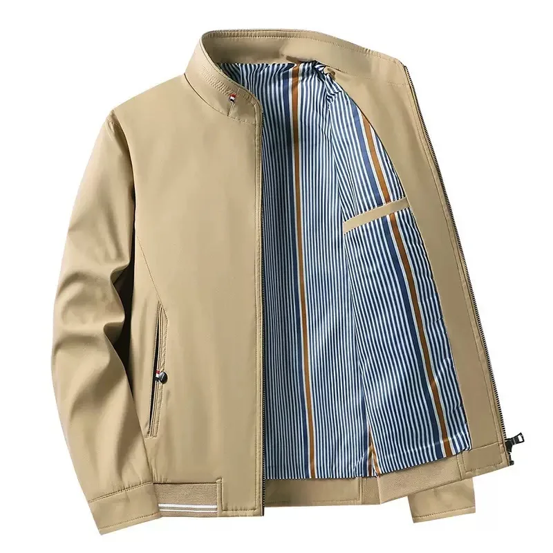 Autumn and Spring New Fashion Trend Pure Color American Vintage Workwear Jacket Men's Casual Loose Sports High Quality Outerwear