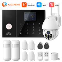Home Security Tuya Home Alarm Wireless Smart System 2G GSM Wifi Home Child Safety protection Anti-theft Camera automation