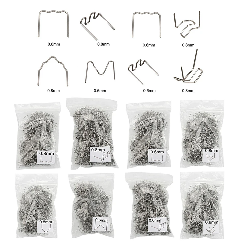 100PCS Automotive Plastic Repair Welding Nail Standard Pre Cut Wave Staples Bump Bodywork Repairs Machine Welding Hot Stapler~
