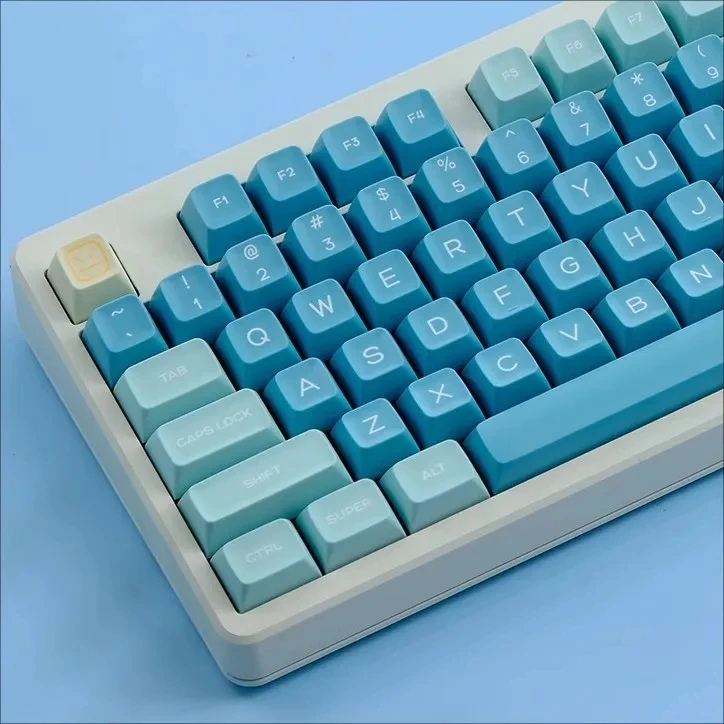 

1 Set QX GMK Sea Salt Lemon Keycaps PBT Double Shot Key Caps QXA Profile Keycap For MX Switch Mechanical Keyboard 64 68 96 980