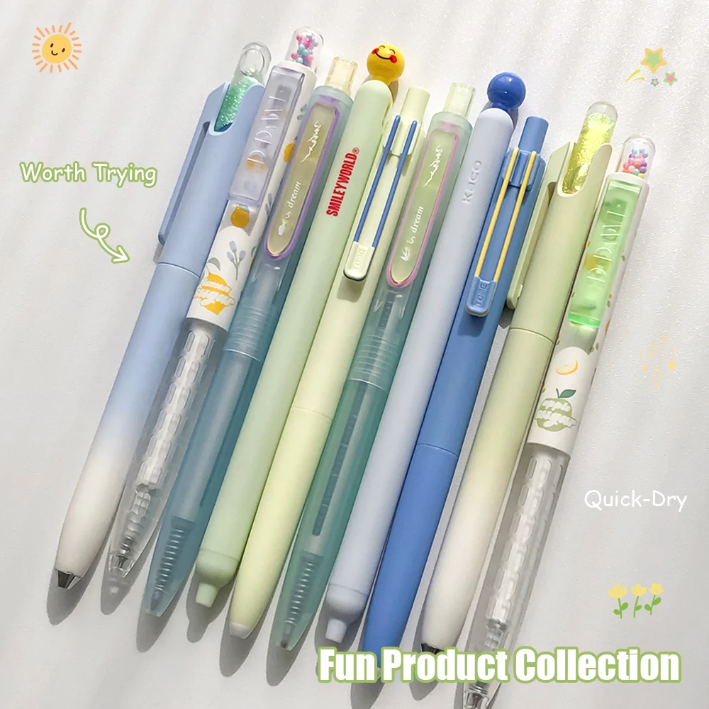 5 Pcs Fun Gel Pen Set 0.5mm Stylish and Simple Quick-Dry Gel Pen Creative Gel Pen Combination for Study and Office Use