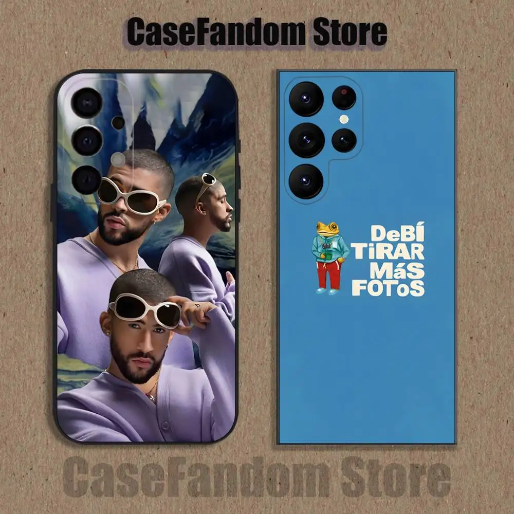 

B-Bad B-Bunny DeBi Shockproof Phone Case For Samsung S26,S25,S24,S21,S22,S23,S30,Ultra,S20,Plus,Fe,Lite,5G Black Cover