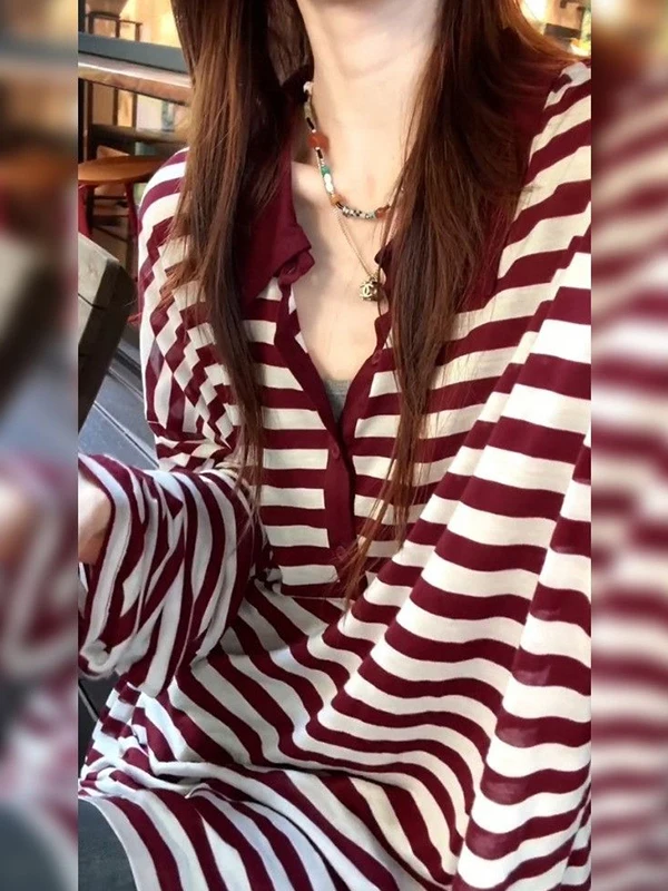

Женская повседневная полосатая футболка средней длины больших размеров, осенняя модная, удобная, с длинным рукавом, не требует глажки