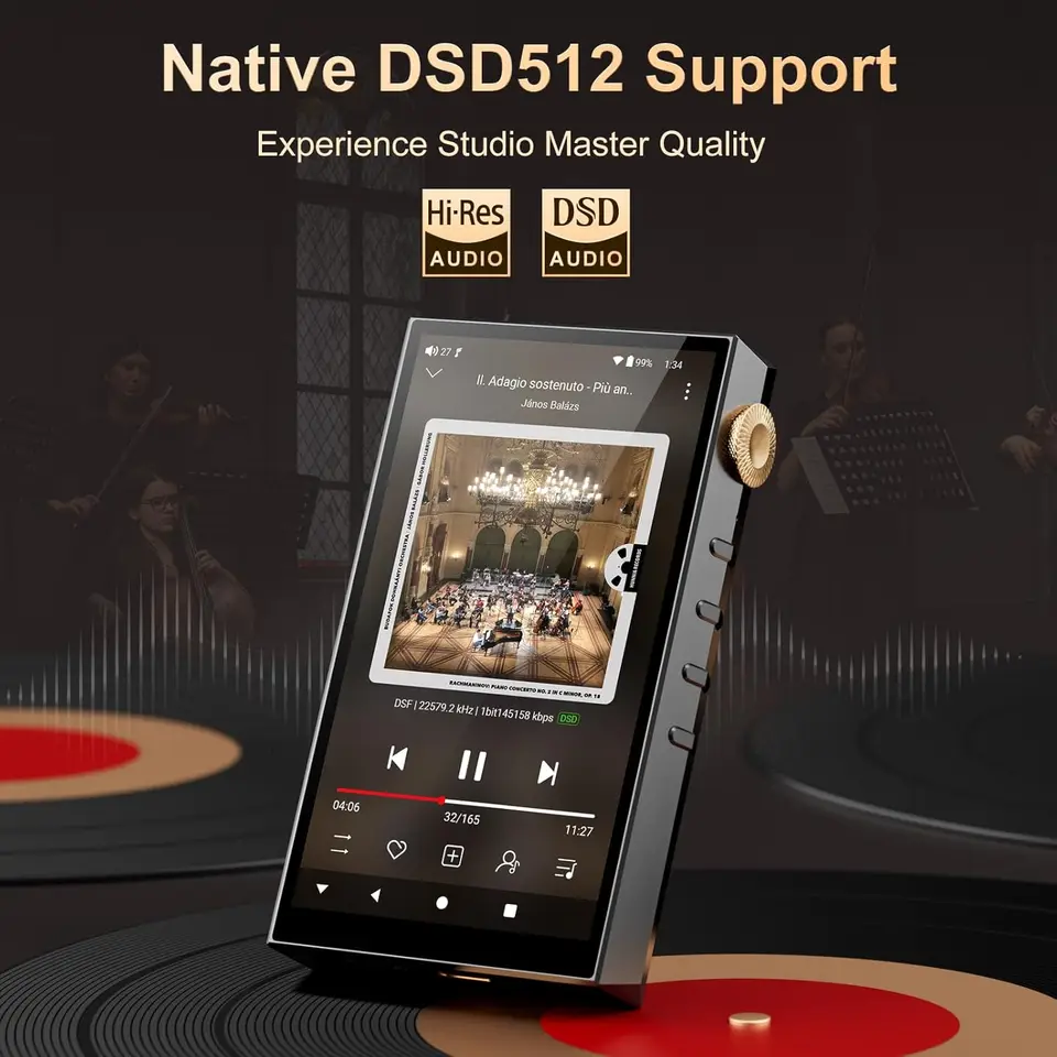 Olisky デジタルプレーヤー M308 M308-HiFi MP3 Player with Bluetooth and WiFi-Oilsky