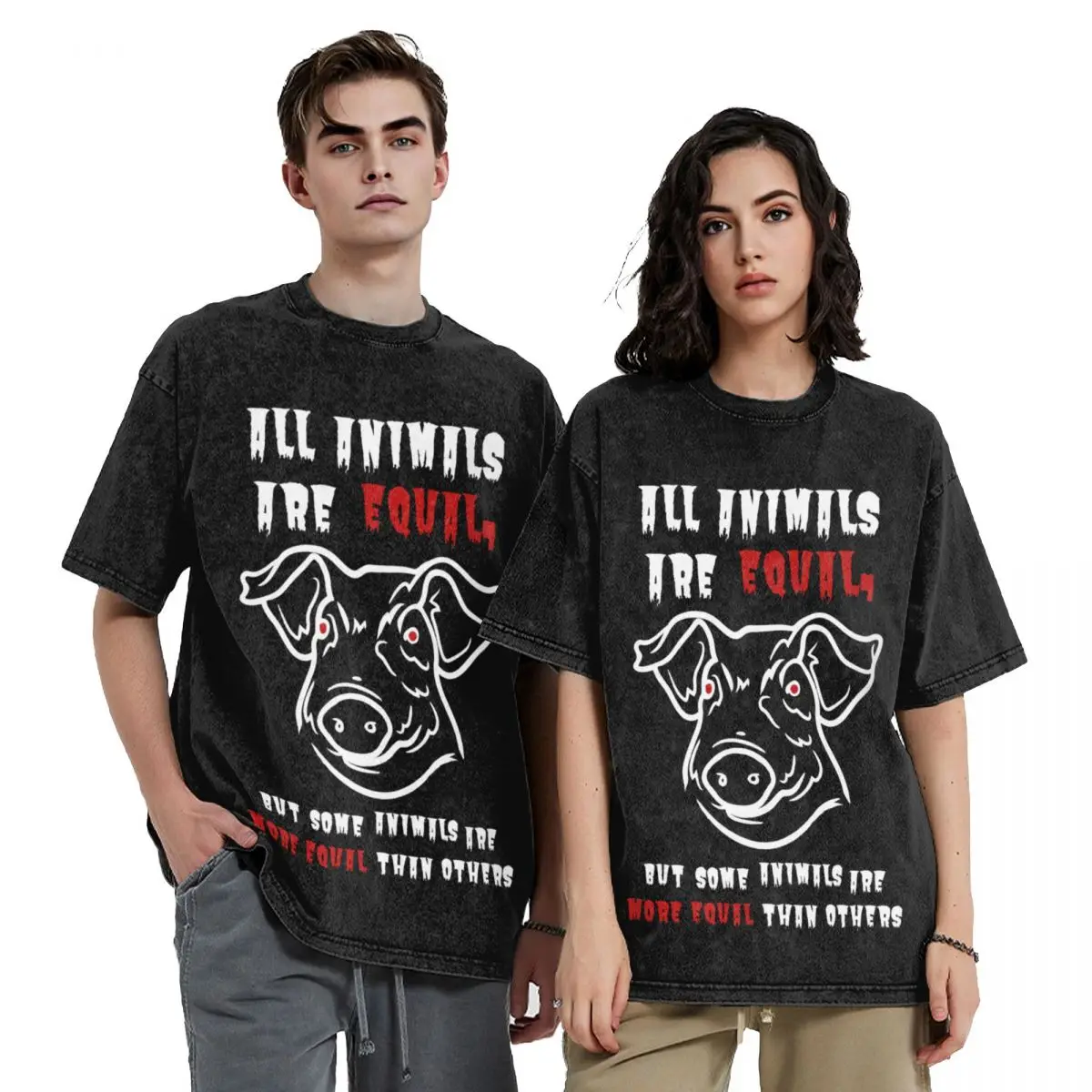 

All animals are equal, but some animals are more equal than others T-Shirt oversize t-shirts man Funny t-shirt Men's t-shirts
