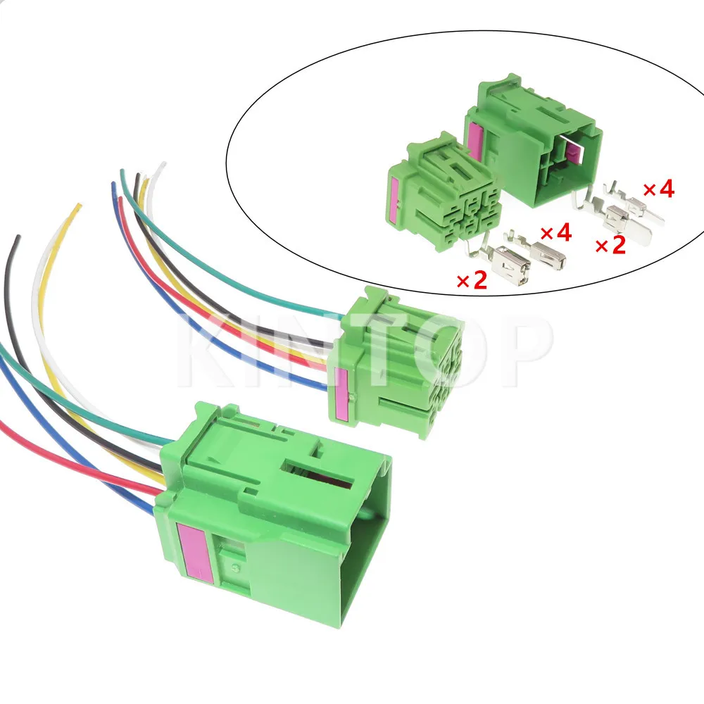 

1 Set 6 Pins 4F0 937 731 4F0 937 731F 4F0937731 Automobile Unsealed Connector Car AC Assembly Wiring Terminal Sockets For Audi