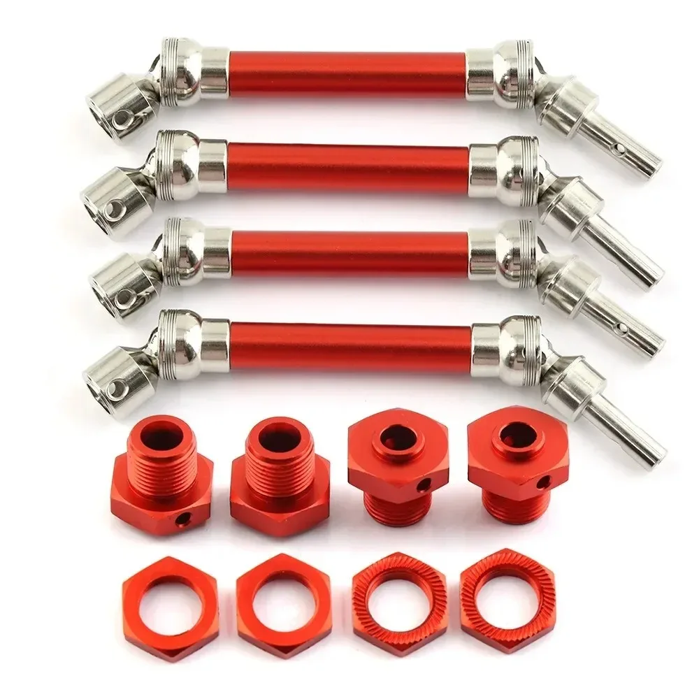

4pcs Metal Front and Rear Drive Shaft CVD with Wheel Hex for 1/8 Arrma Typhon 4x4 3s Blx 1/8 Typhon 550 Mega 4x4 Upgrade Parts