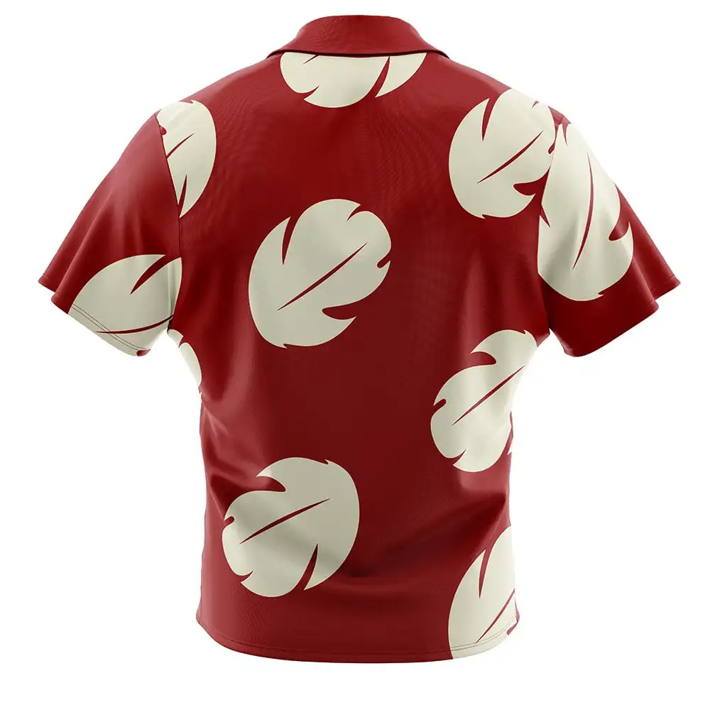 ليلو فستان نمط ليلو وستيتش زر UpHawaiian ShirtFashion الاتجاه تنفس فضفاض تنوعا عارضة الرياضة الصيف الرجال #2