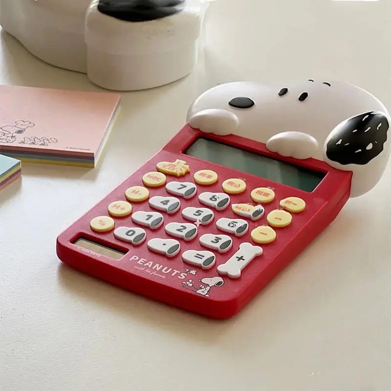Snoopy Calculator Kawaii Cartoon Japanese Snoopy Pattern Solar Multi Effect Learning and Office Calculator Child Birthday Gift