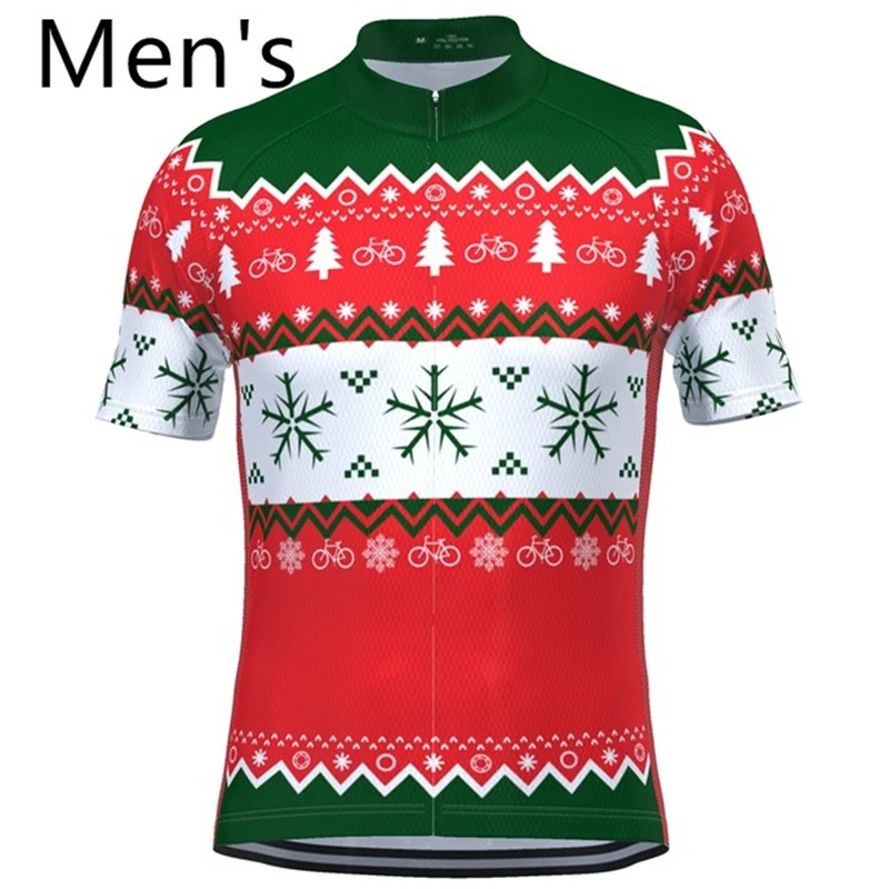 2022 Christmas Cycling Jersey Summer Men Women Mtb Jersey Camisa Ciclismo Bike Jerseys Bicycle Clothing Tops Short Sleeve Maillo