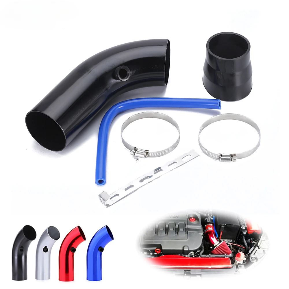 Car modified intake pipe 76mm intake modified aluminum alloy kit 3inch universal model