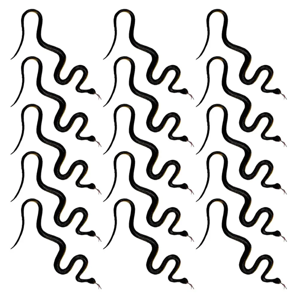 15-pcs-vivid-faux-snake-wear-resistant-prank-toy-fake-halloween-stuff-delicate-multi-function