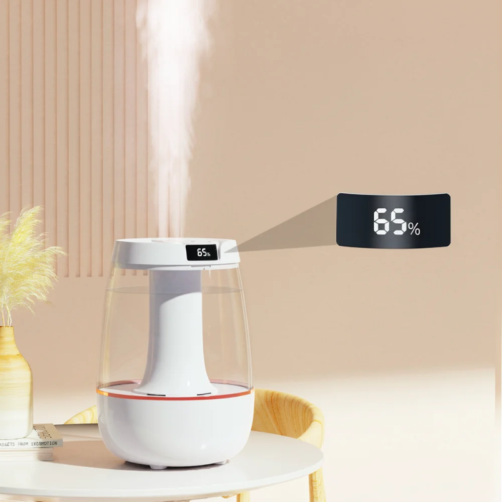 Dual Spray Air Humidifier Large Tank Capacity For Bedroom Office Desktop Ultrasonic Silent Diffuser Quiet Household Mist Machine