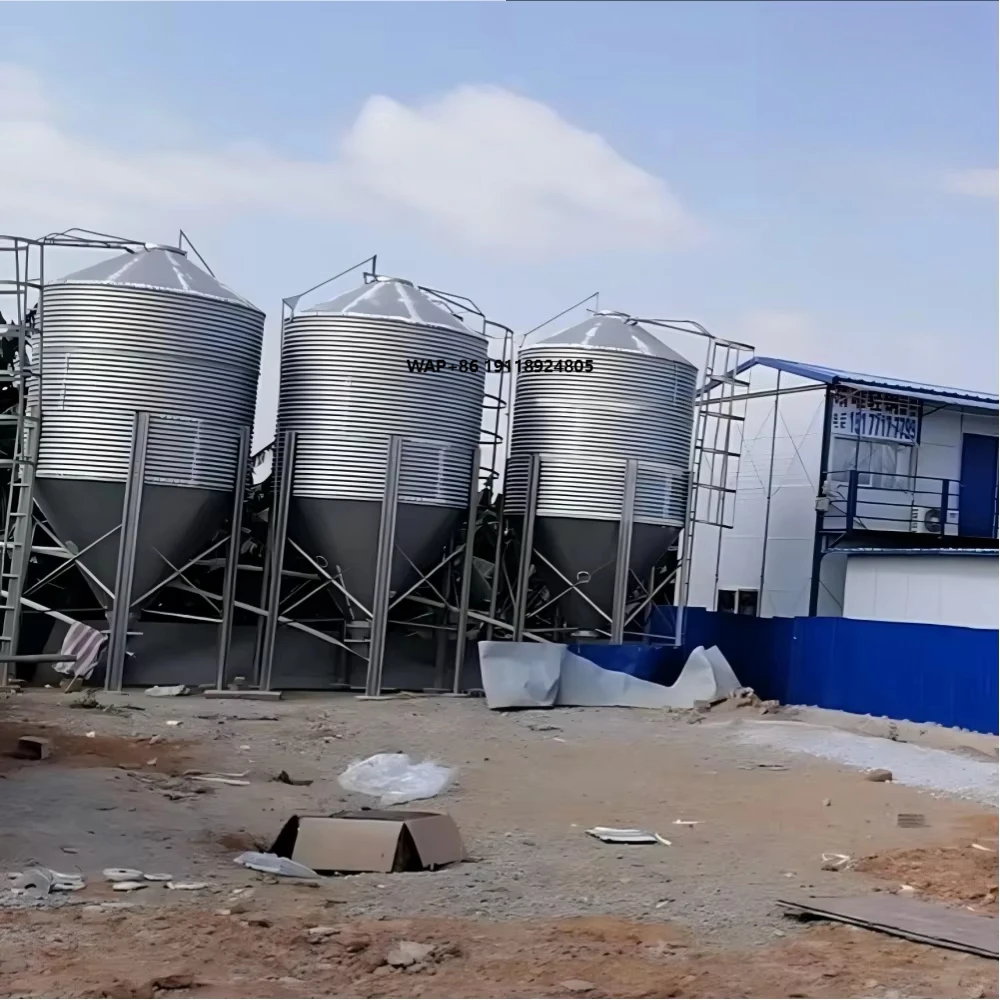 Farm Hot Galvanized Steel Feed Silo Storage Tower with Anti-corrosion and High Strength