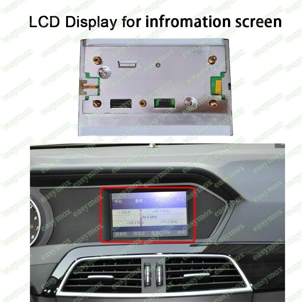 

7" LCD Display for Mercedes-Benz C-Class 2008-2013 W204 C180 C200 C260 C300 Navigation Center Console Information Screen