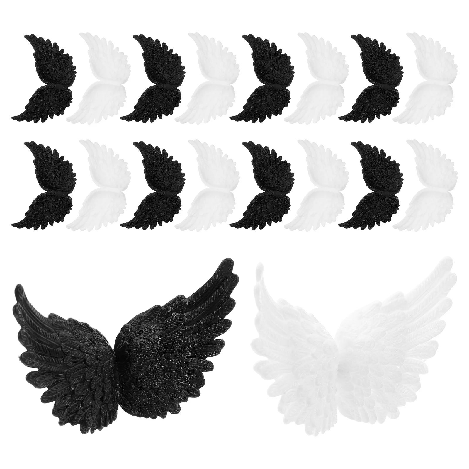 

24Pcs Angel Wings Cake Toppers Plastic Lightweight Mini Wing Appliques for Birthday Wedding Party Decorations Craft DIY