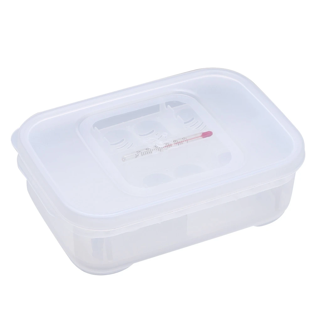 Transparent Plastic Professional Gecko Snakes Lizards Reptiles Eggs Breeding Incubator Tray Hatcher Box