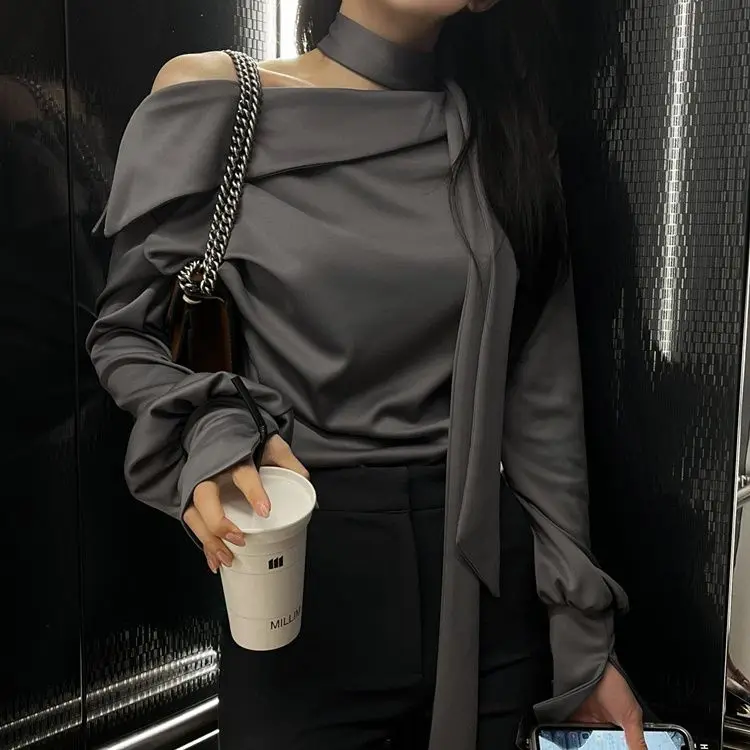 البلوزات لاعبا البلوفرات امرأة تريكو الديكور القوس التفاصيل نادي ليلة حفلة حفل متعدد الألوان المؤنث موضة إلى الأمام الخريف #6