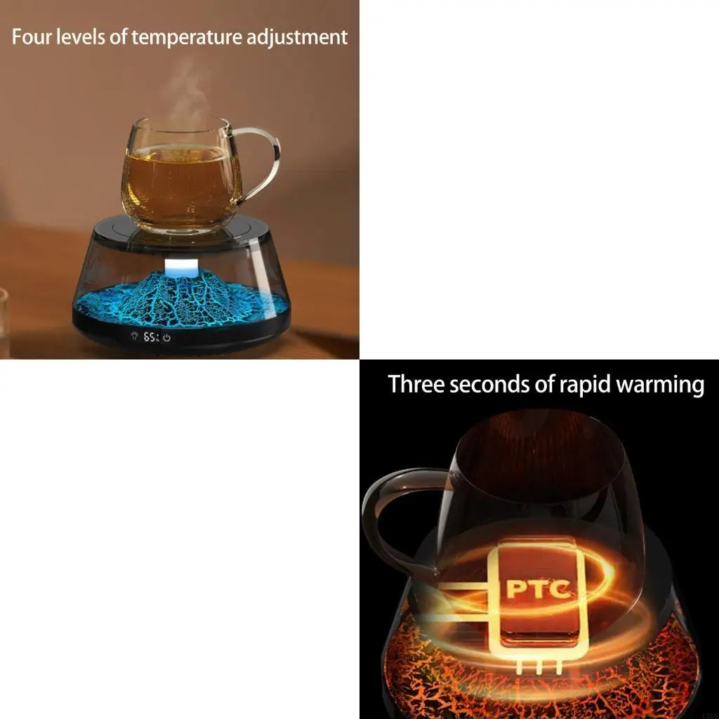 Intelligent Temperature Maintenance Cup Pad 3 Second Heating 50 80°C Extent Global Agreement
