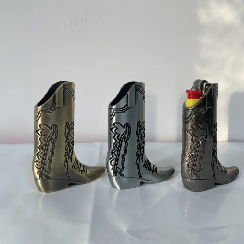 Rare Western Cowboy Boots BIC Lighter Holder Classic Mini Bic j5 Case Exquisite Decoration