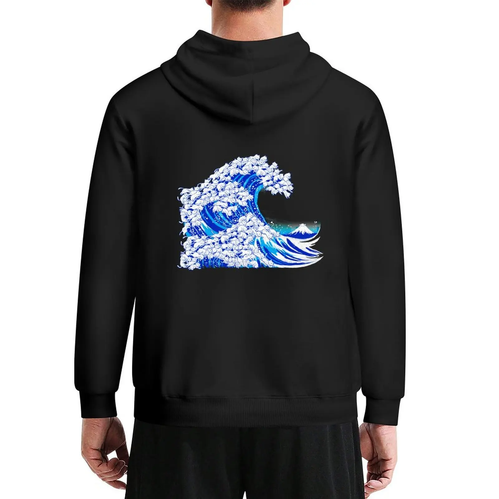 

Kanagawa Cat Wave White Hoodie men's clothes mens designer clothes men's clothing autumn jacket men hoodies for men