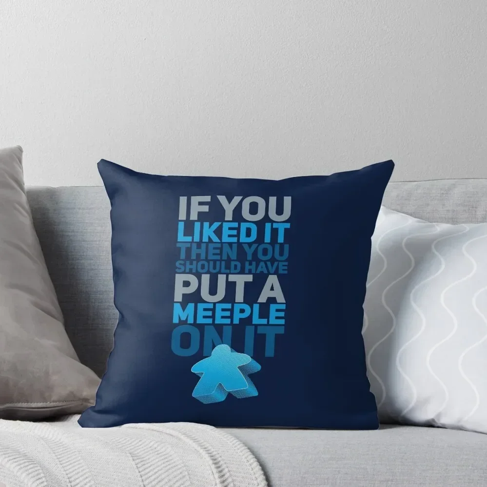 

Should Have Put a Meeple On It Funny Board Games Throw Pillow Sofas Covers Rectangular Cushion Cover pillow