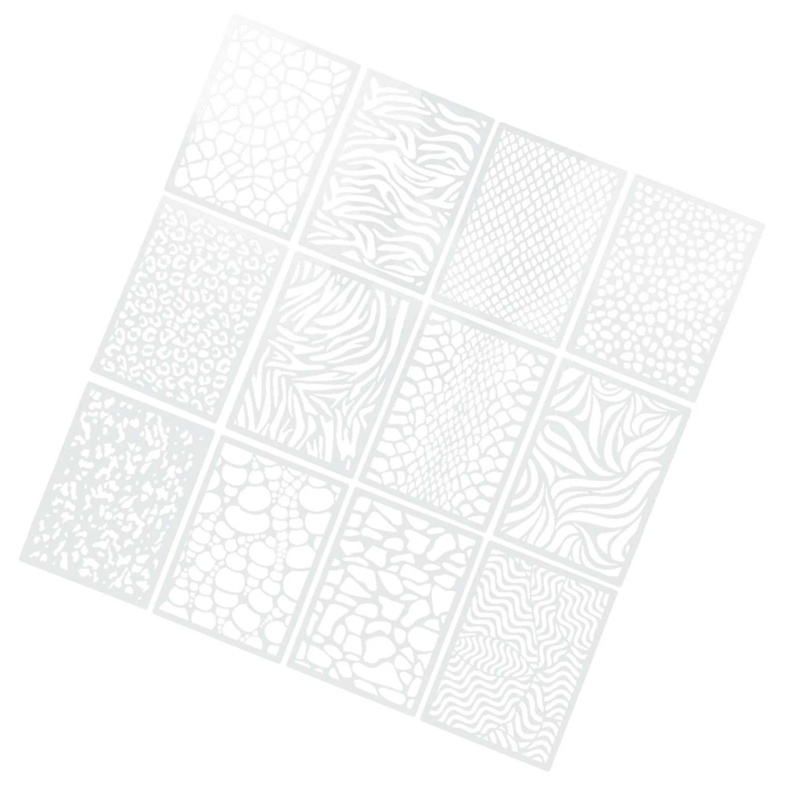 12 個中空ステンシル壁印刷型絵画ビスケット装飾パターンペット工芸品