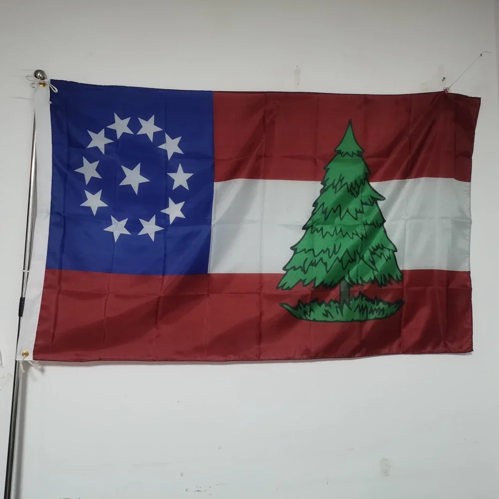 

Vintage American Flag 90x150cm Historical 'Appeal to Heaven' Colonial Banner Polyester for Outdoor/Indoor Hanging Wall Decor