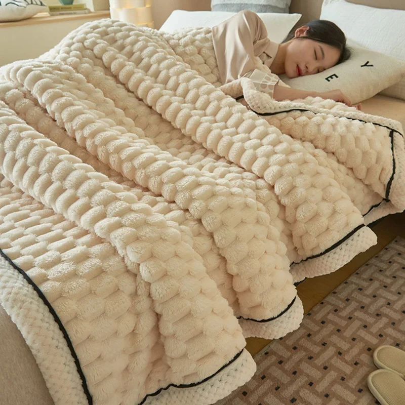 

Осенне-зимнее теплое одеяло для сна, мягкое удобное одеяло для кровати, уютное пушистое теплое одеяло