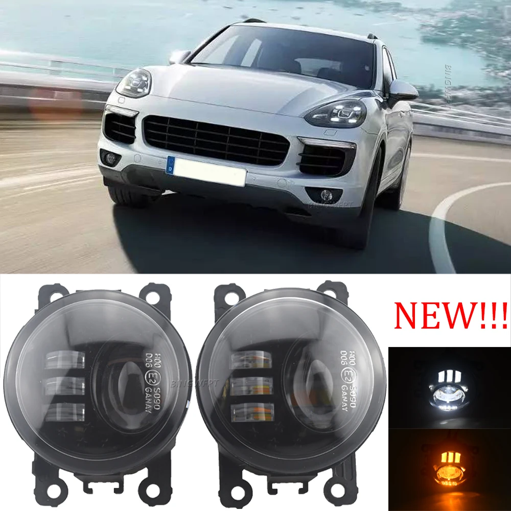 High Quality For Porsche Cayenne 92A 958 2010 2011 2012 2013 2014 2015 Fog Lamp Assembly Fog Light DRL H11 12V