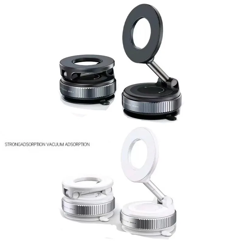

1X Upgraded Aluminum Alloy Vacuum Magnetic Car Phone Holder with 360° Rotation & Foldable Design Strong Magnetic Absorption
