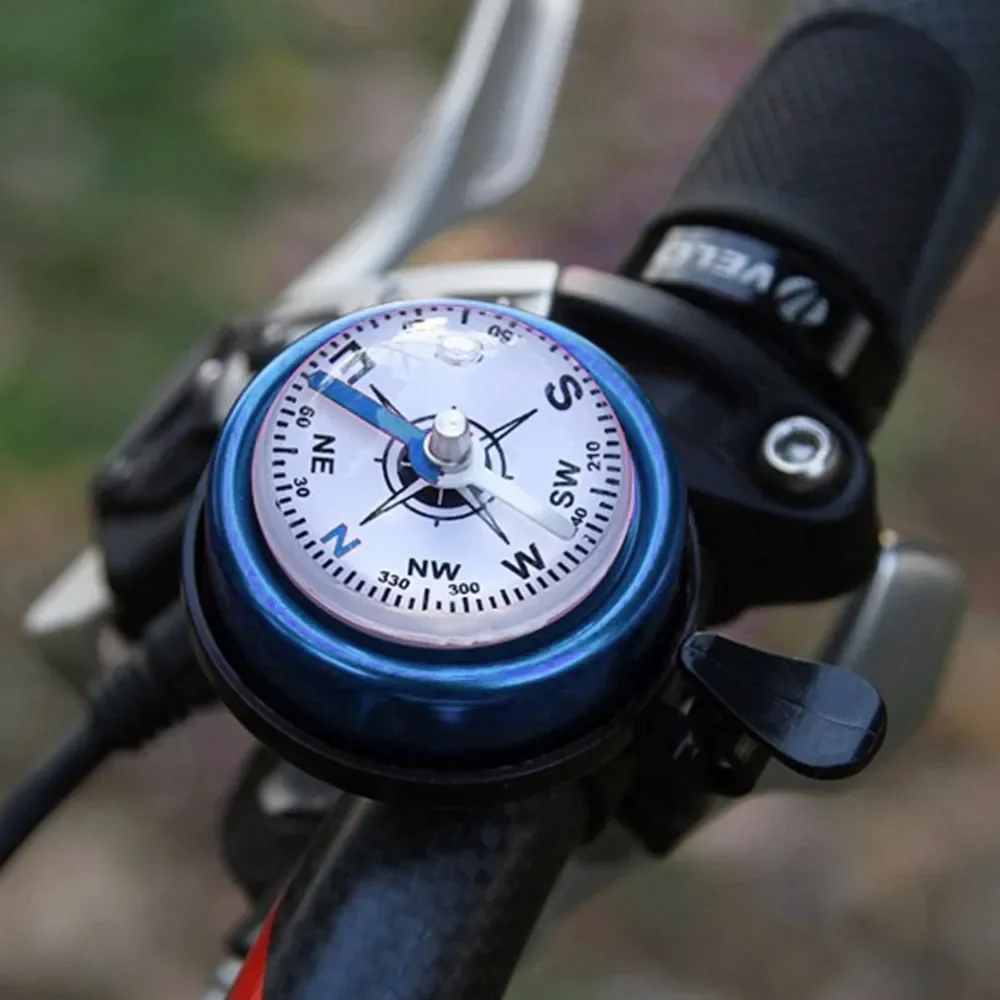 Aluminum Alloy Bike Bells Mountain Bike Compass Bell Outdoor Cycling Ring Cycling Horn Bicycle Bell With Compass Cycle Ring