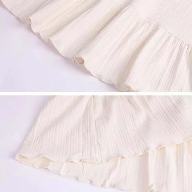Princess Style Pajama Dress Women Summer New Sweet Cute Nightgowns Loose Mid-length Sleepshirts Girls Short Sleeve Home Clothes