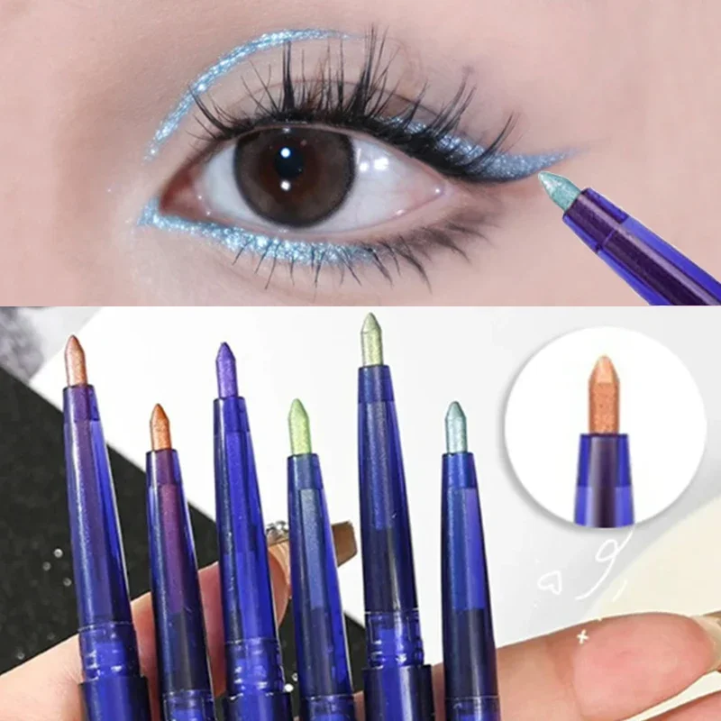 Diamond Glitter Metallic Eyeliner Eyeshadow Pencil Green Blue High-gloss Brightening Shiny Eye Shadow Stick Eyes Makeup Cosmetic