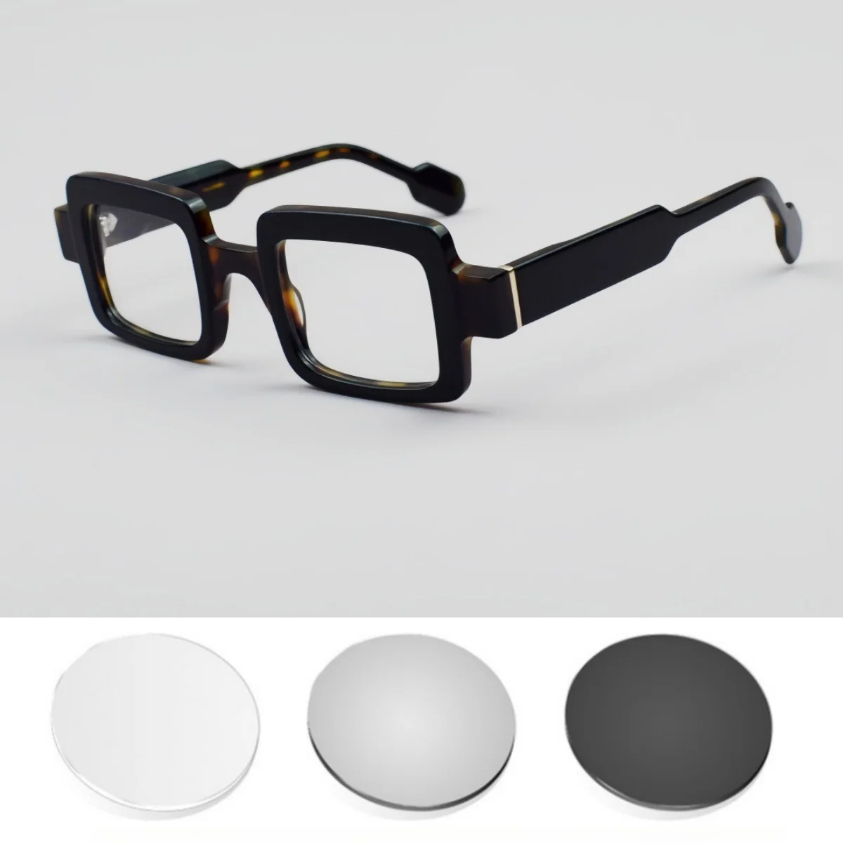 

Vintage Anti Blue Light Acetate Reading Glasses Men Handmade Photochromic Myopia Prescription Glasses Women Luxury Brand Eyewear
