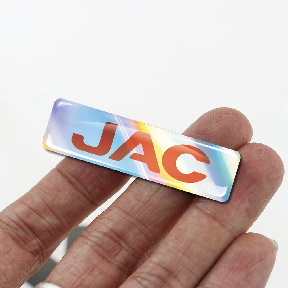 4Pcs Laser 3D Epoxy Car Interior Exterior Decoration Sticker For JAC Refine J3 J2 S5 A5 J5 J6 J4 Vapour S2 T8 Car Accessoriess - view 2