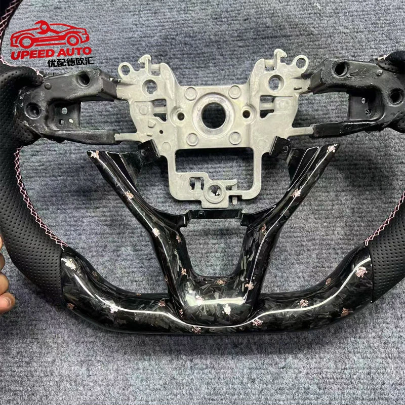 Suitable for overseas versions of the Honda Fengfan, carbon fiber steering wheel with forged powder foil design, car stee