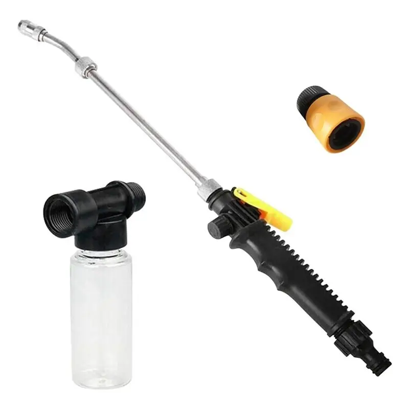 A67P-2-In-1 High Pressure Power Nozzle, 25.6 Inch Watering Sprayer Cleaning Tool With Foam Pot & Standard Connector